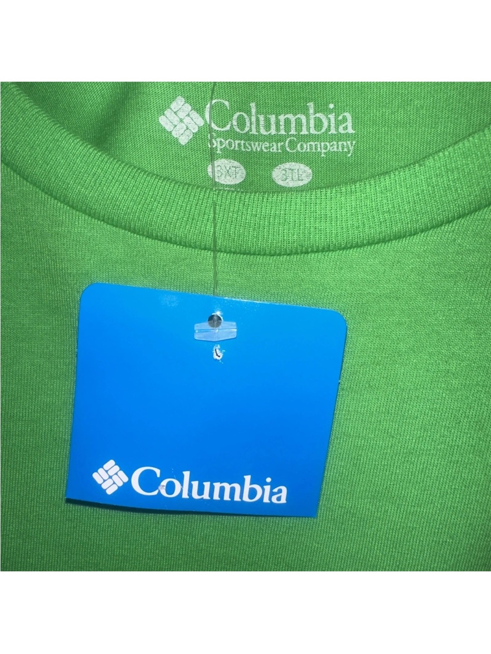 Columbia Men's Lime Green Short Sleeve Logo Tee - Picture 3 of 6